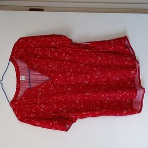 Old navy red print top